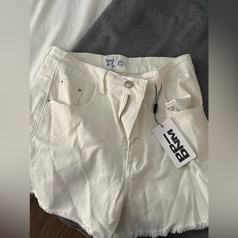 Princess Polly White Denim Shorts